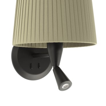 Faro Samba - Wandleuchte mit Schalter - 21,5 x 19 x 17,3 cm - 3W LED inkl. - grün und schwarz