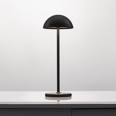 Nova Luce Rose - wiederaufladbare Tischleuchte - Ø 11,5 x 32 cm - 2W dimmbare LED inkl. - IP54 - Sand schwarz