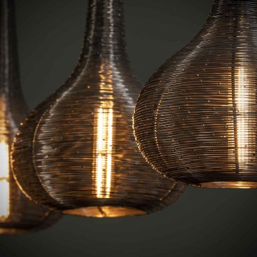 Vico Wire Cone - Hängeleuchte 3L - 115 x 26 x 150cm - silber