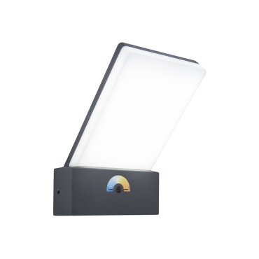 Lutec Pano - Außenwandleuchte - 14 x 13 x 19 cm - 17,5W LED inkl. - IP54 - dunkelgrau