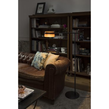 Faro Loop - Stehleuchte - 125 cm - 7W dimmbare LED inkl - schwarz und braun