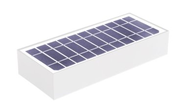 Century Italia Domino - solarbetriebene Außenwandleuchte mit Sensor - 9,7 x 4,3 x 23 cm - 6W LED inkl. - IP65 - weiß