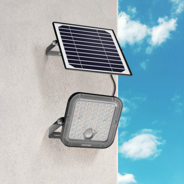 Century Italia Energy - solarbetriebener Strahler - 20,1 x 16,4 x 4,9 cm - 30W dimmbare LED inkl. - IP65 - schwarz
