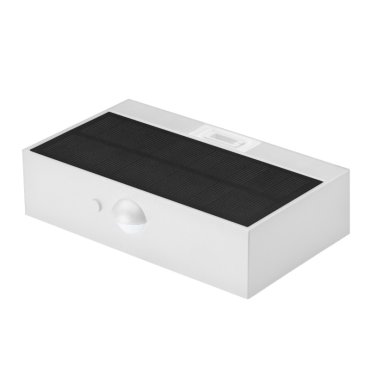 Century Italia Domino MINI - Außen-Solar-Wandleuchte mit Sensor - 9 x 3,5 x 13,7 cm - 3W LED inkl. - IP65 - weiß