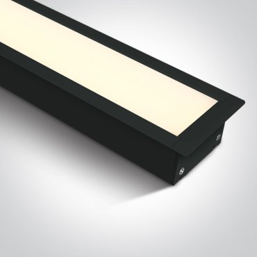ONE Light Recessed LED Linear Profiles - Deckeneinbauleuchte - 121 x 7 x 6 cm - 40W LED inkl. - schwarz