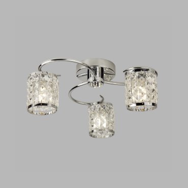 Searchlight Royal - Deckenleuchte - Ø 43 x 17 cm - IP44 - Chrom