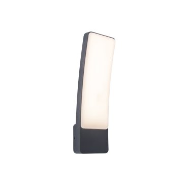 Lutec Kira - Außenwandleuchte - 11 x 8,3 x 31,1 cm - 17,3W LED inkl - IP54 - dunkelgrau - weiß