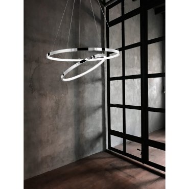 Nova Luce Aria - Hängeleuchte - Ø 60 x 120 cm - 85W LED inkl. - Chrom