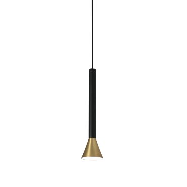 Faro Danka - Hängeleuchte - Ø 8 x 25,5 cm - 6W LED inkl. - gold und schwarz