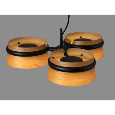 Faro Loop - Hängeleuchte - Ø 52 x 9 cm - 3 x 6W LED inkl. - braun