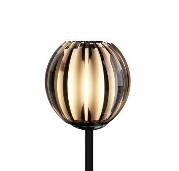 Searchlight Blossom - Tischleuchte - Ø 12 x 44 cm - schwarz, chrom und transparent