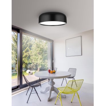 Nova Luce Perleto - Deckenleuchte - Ø 48 x 15 cm - schwarz