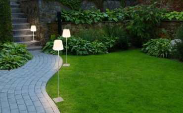 Century Italia Altea - Außen-Stehleuchte mit optionalem Erdspieß - Ø 18 x 142 cm - 2W dimmbare LED inkl - IP44 - weiß