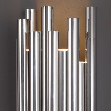 Maxlight Organic - Wandleuchte - 10 x 19 x 43 cm - 8 x 1W LED inkl. - Chrom
