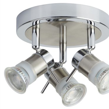 Searchlight Aries - Deckenleuchte - Ø 18 x 13 cm - IP44 - Chrom