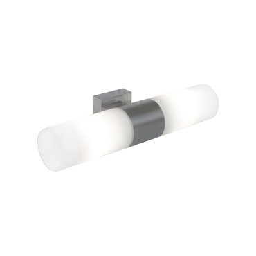 Nordlux Tangens - Wandleuchte - 31 x 6 cm - IP44 - gebürsteter Stahl und Opalweiß
