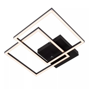 Lucide Arianne - Deckenleuchte - 58 x 35,5 x 6,5 cm - 23W LED inkl. - einstellbare Lichtfarbe - schwarz