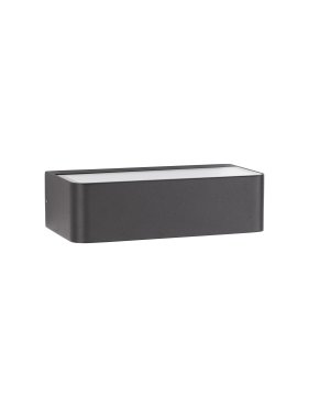 Nova Luce Videno - Außenwandleuchte - 20 x 5,5 x 10,3 cm - 10W LED inkl. - IP65 - dunkel anthrazit