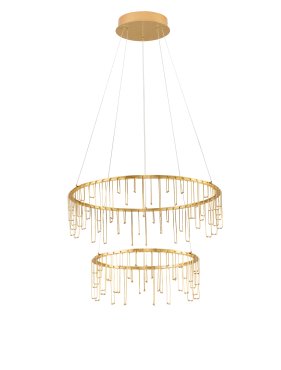 Nova Luce Stellar - Hängelampe - Ø 65 x 150 cm - 41W dimmbar LED inkl. - gold