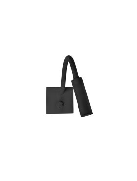 Nova Luce Madison - wandleuchte mit schalter - 8 x 8 x 32 cm - 3W LED inkl. - schwarz
