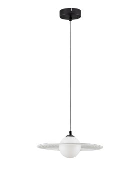 Nova Luce Reflet - Hängelampe - Ø 30 x 220 cm - Sand schwarz und Weiß