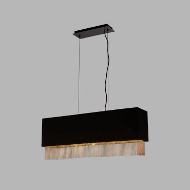 Searchlight Fringe - Pendelleuchte - 80 x 22 x 150 cm - schwarz