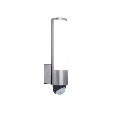 Lutec Leda - Außenwandleuchte mit Sensor - 7 x 11 x 34 cm - 15,5W LED inkl. - IP44 - grau
