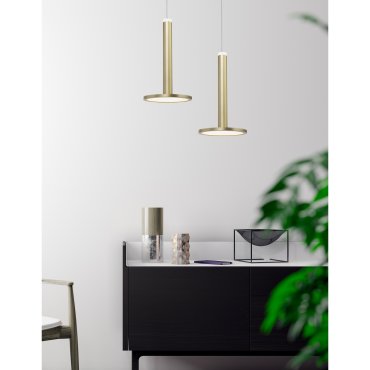 Nova Luce Palencia - Hängeleuchte - Ø 15 x 120 cm - 11W LED inkl. - Messing gold