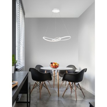 Nova Luce Fusion - Hängeleuchte - Ø 72 x 150 cm - 53W LED inkl - weiß
