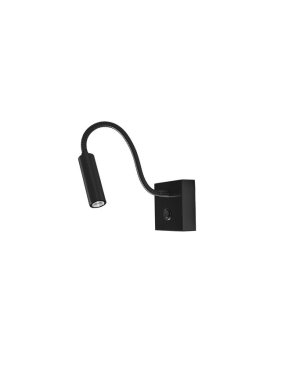 Nova Luce Madison - wandleuchte mit schalter - 8 x 8 x 32 cm - 3W LED inkl. - schwarz