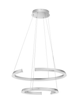 Nova Luce Elmo - Hängelampe  - Ø 63 x 120 cm - 70W dimmbar LED inkl. - Chrom Edelstahl