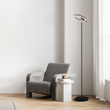 Searchlight Space - Stehleuchte - Ø 30 x 140 cm - 10W LED inkl - schwarz