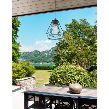 Nova Luce Isidora - Hängeleuchte - Ø 22 x 95 cm - IP54 - schwarz