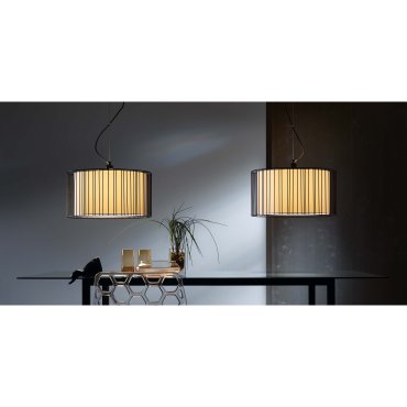 Faro Linda - Pendelleuchte - Ø 50 x 27 cm - schwarz und weiß