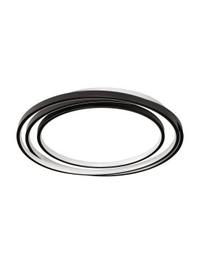Nova Luce Arbor - Deckenleuchte - 54 x 50 x 8 cm - 33W dimmbar LED inkl. - matt schwarz