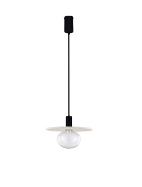 Nova Luce Vrahos - Hängelampe - Ø 29,5 x 160 cm - beige terrazzo
