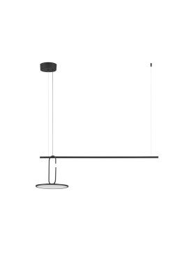 Nova Luce Gea - Hängelampe - 100 x 180 x 30 cm - 22W LED inkl. - sand schwarz