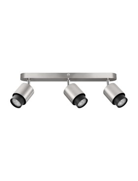Nova Luce Ison - Aufbaustrahler 3L - 58 x 17 x 14 cm - Satin Nickel