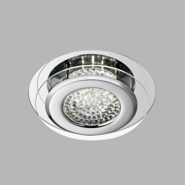 Searchlight Vesta - Deckenleuchte - Ø 28 x 8 cm - 12W dimmbare LED inkl - Chrom