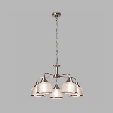Searchlight Bistro II - Pendelleuchte - Ø 58 x 88 cm - satiniert silber