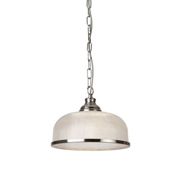 Searchlight Bistro II - Pendelleuchte - Ø 27 x 77 cm - satiniert silber