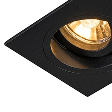 Zuma Line Chuck DL square Next - Einbaustrahler - 92 x 92 mm, Ø 80 mm Einbaumaß - schwarz