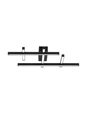 Nova Luce Pace - Deckenleuchte - 58 x 8 x 41 cm - 42W dimmbar LED inkl. - Sand schwarz