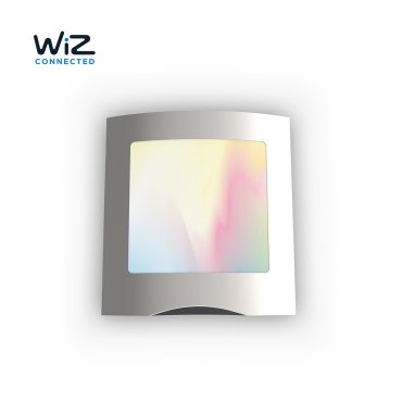 Lutec Farell - Außenwandleuchte - 21 x 6 x 22 cm - 14W smart LED inkl. - WiZ - IP44 - grau und opal