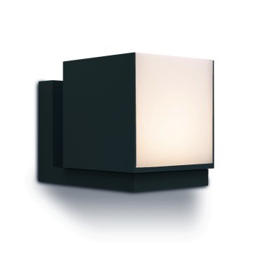 Lutec Cuba - Außenwandleuchte - 10 x 14,8 x 11,6 cm - 12,2W LED inkl. - IP54 - schwarz