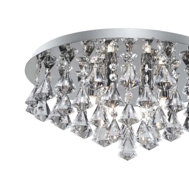 Searchlight Hanna - Deckenleuchte - Ø 55 x 21 cm - Chrom