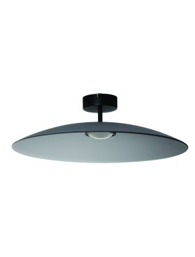 Nova Luce Polifemo - deckenleuchte - Ø 60 x 18,5 cm - 17W LED inkl. - Rauchglas und Sand schwarz