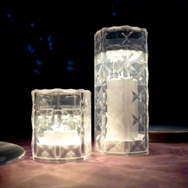 New Garden Jack 10 Lux - wiederaufladbare Tischleuchte - Ø 9,4 x 10 cm - 1W LED inkl. - IP54 - transparent