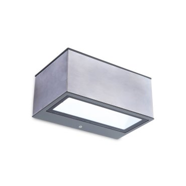 Lutec Gemini - Außenwandleuchte - 14 x 9 x 6 cm - 10,5W LED inkl. - IP54 - Edelstahl