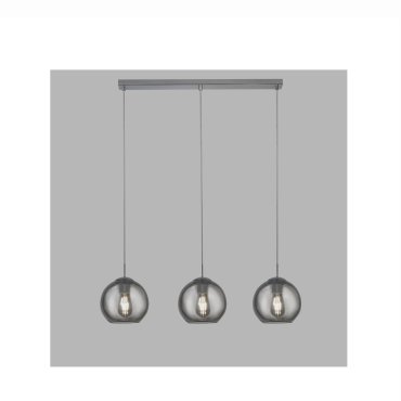 Searchlight Pendants - Hängeleuchte - 80 x 20 x 150 cm - Rauchglas und Chrom